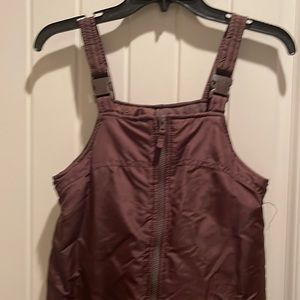 Brown insulated bib overalls